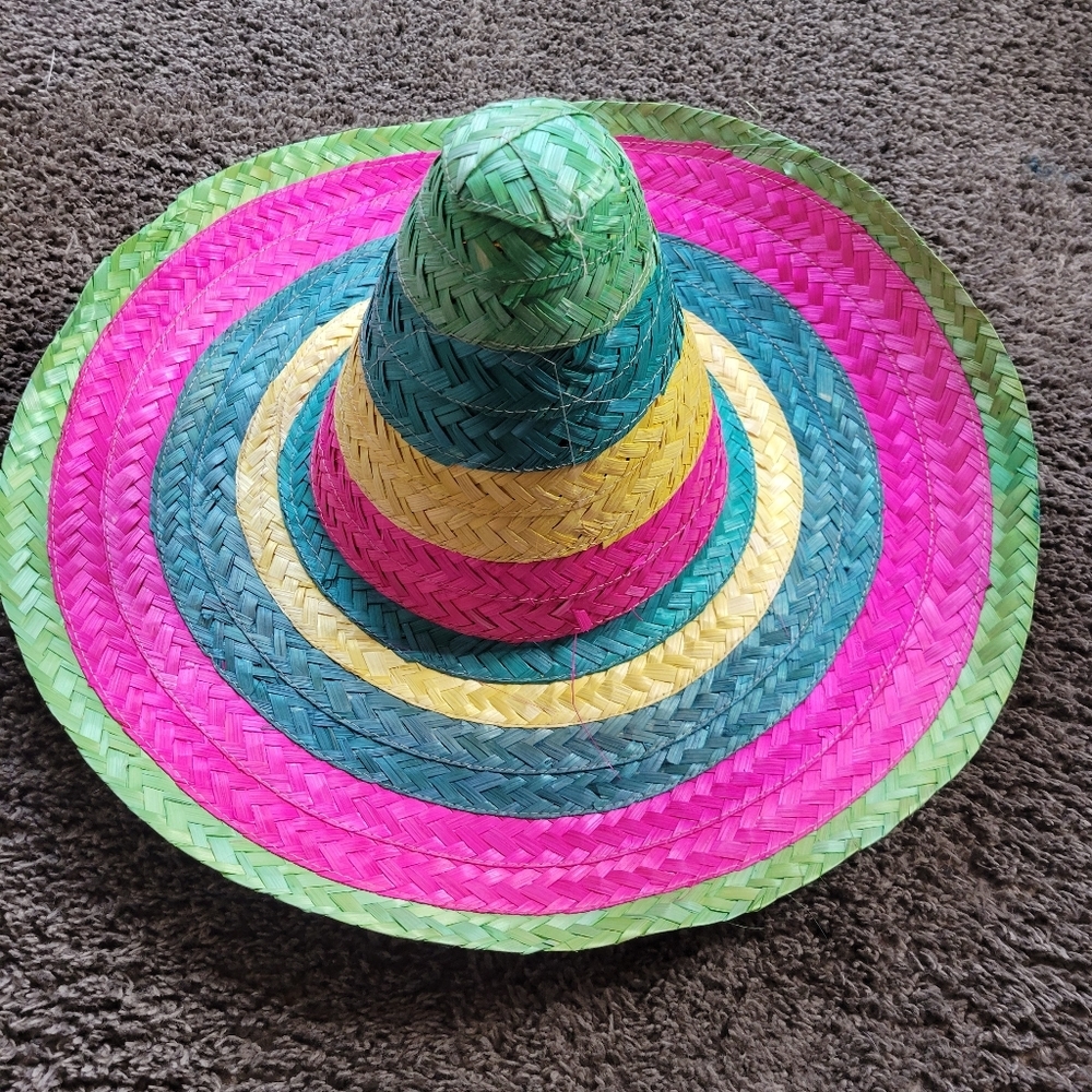 UNISEX Colorful Straw Sombrero Hat